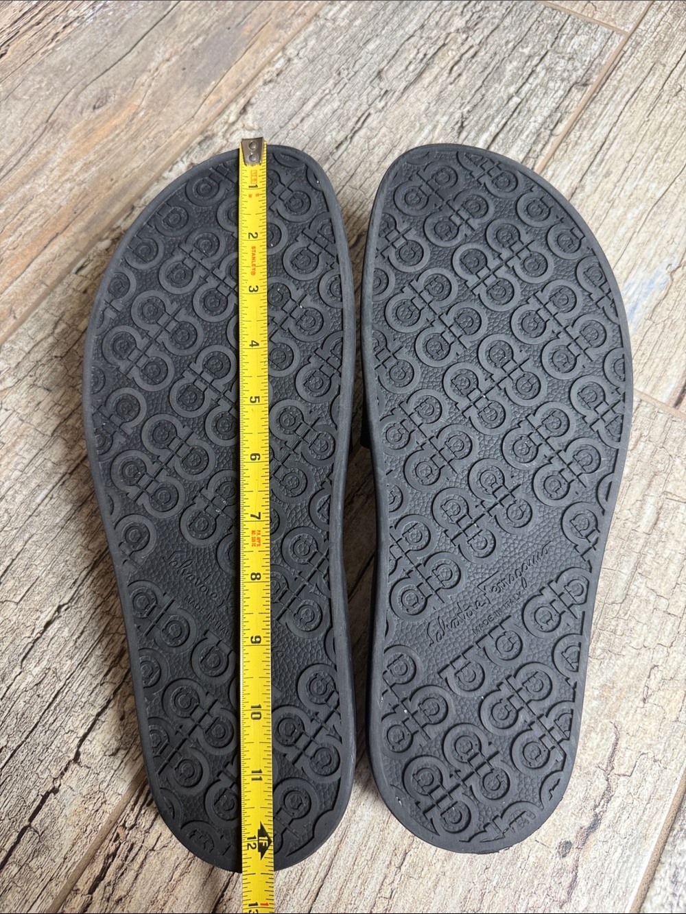 Salvatore Ferragamo Amos slide Logo sandals size: 12 - Picture 8 of 10